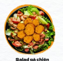 Salad gà chiên