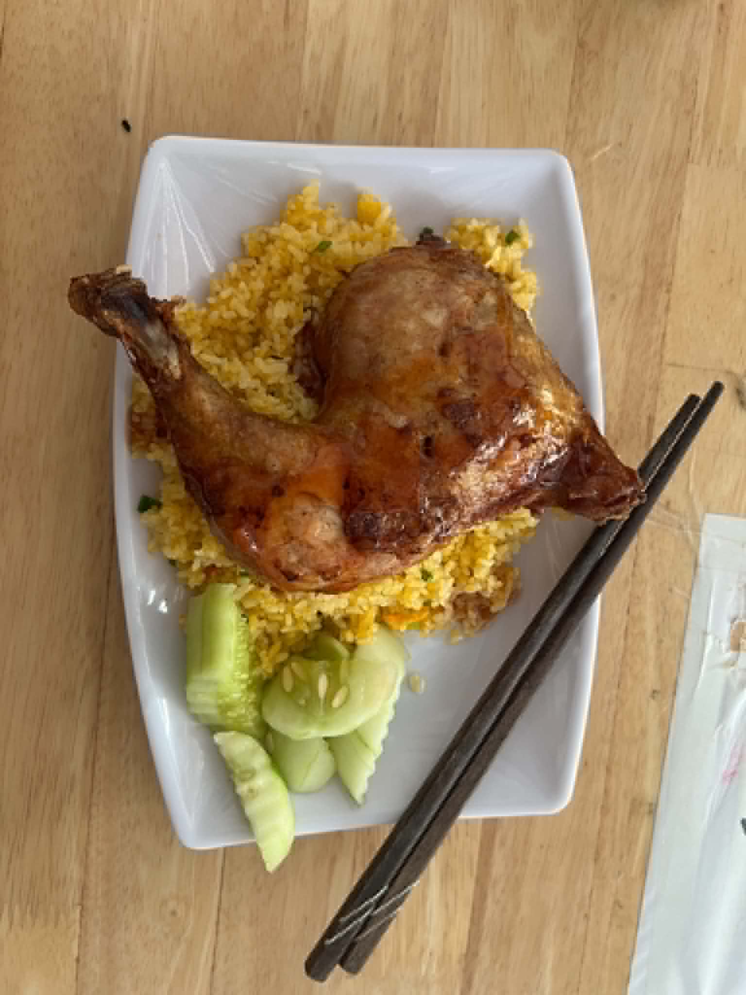 Cơm gà xối mỡ